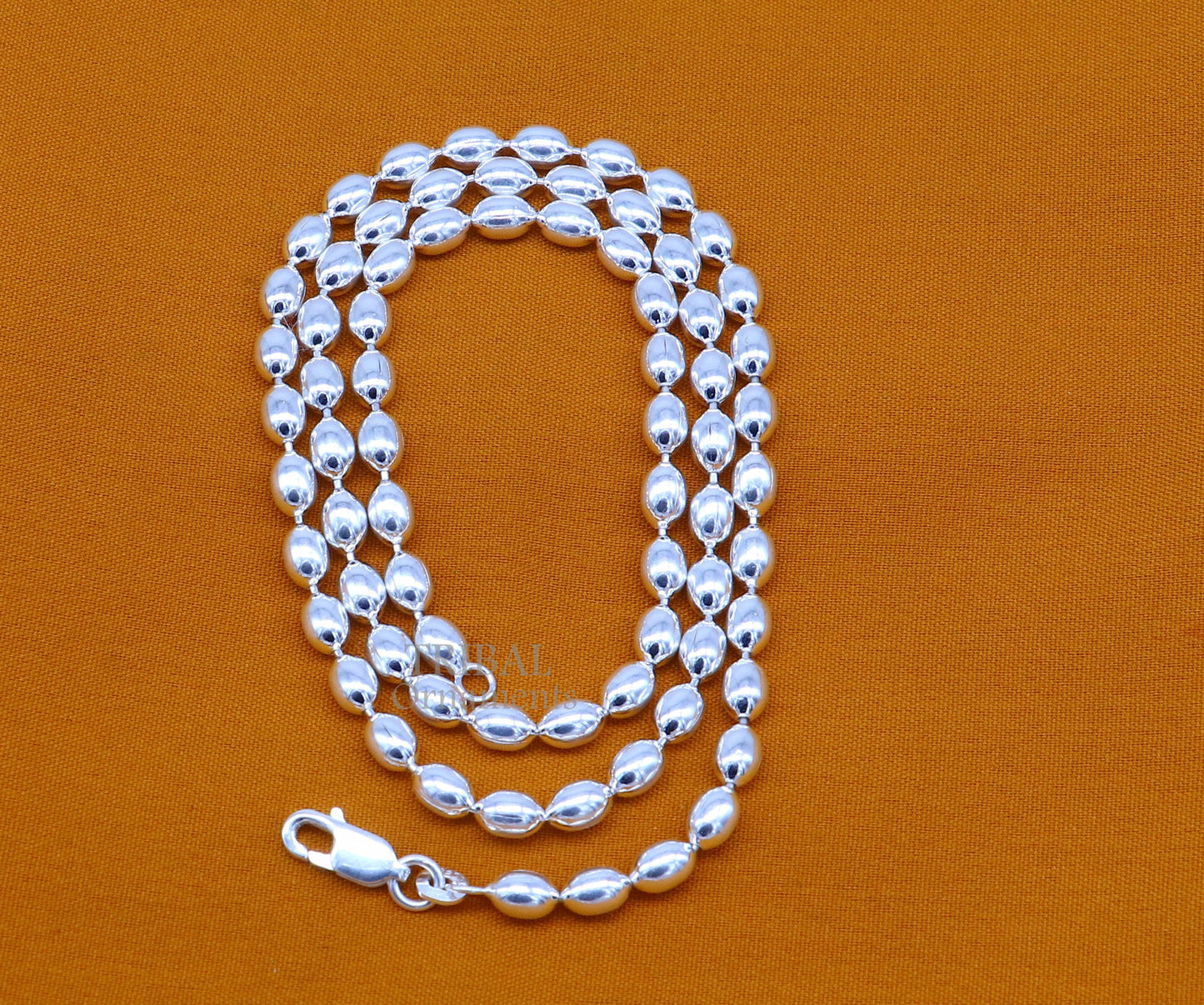 20" 4MM 925 sterling silver beaded chains for adding elegance and sparkle to any outfit their captivating beauty and graceful movement CH219 - TRIBAL ORNAMENTS