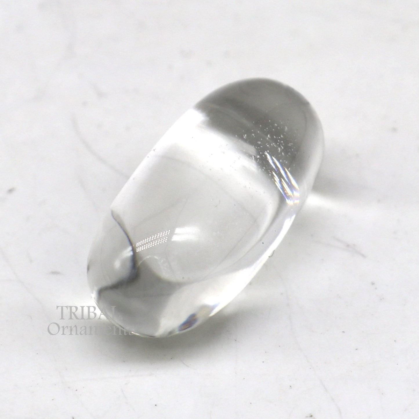 1.2" Natural sphatik crystal stone divine lor shiva lingam statue, amazing sphatik lingam puja article for wealth and prosperity stna27 - TRIBAL ORNAMENTS
