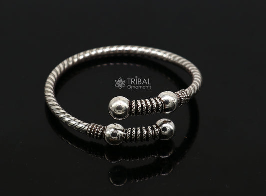 925 sterling silver handmade unique cultural design trendy kada bracelet for men's and girl's, best delicate Light weight jewelry nsk664 - TRIBAL ORNAMENTS