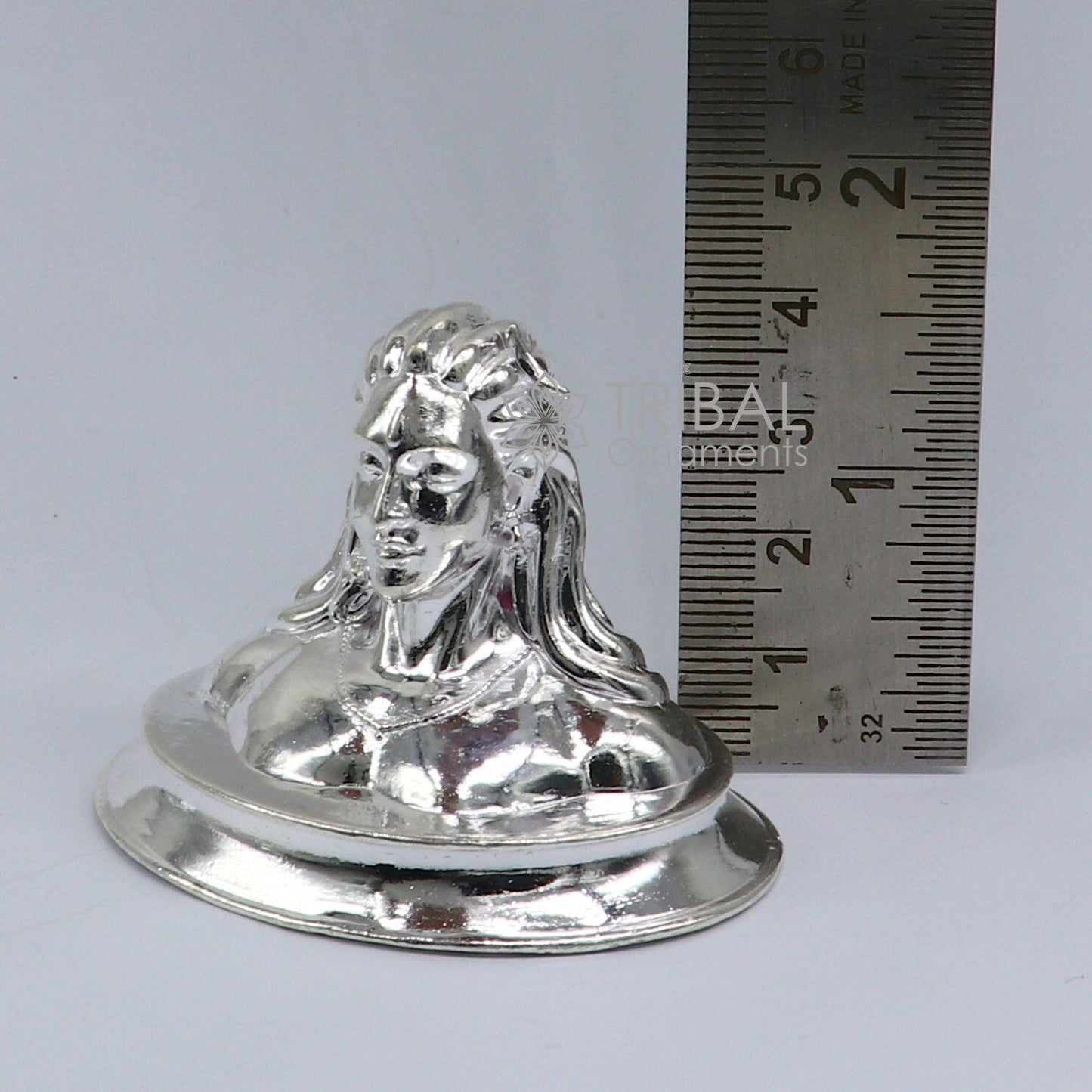 925 Sterling silver handmade hindu Lord Shiva divine statue figurine, puja articles best silver sculpture article for home and car art601 - TRIBAL ORNAMENTS