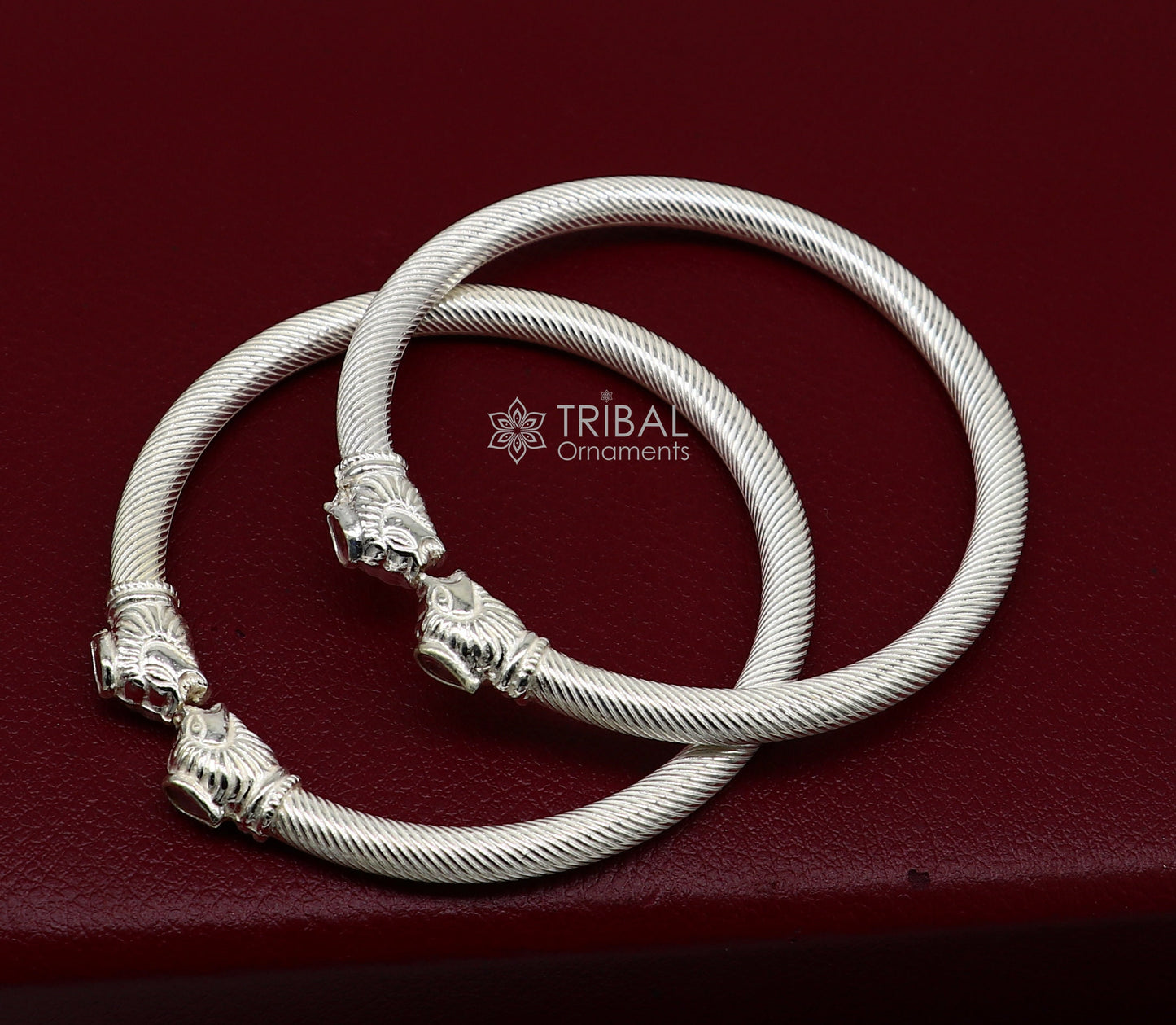 Lion face design cultural trendy 925 sterling silver handmade kada bracelet for men's and girl's, best delicate Light weight jewelry nsk674 - TRIBAL ORNAMENTS