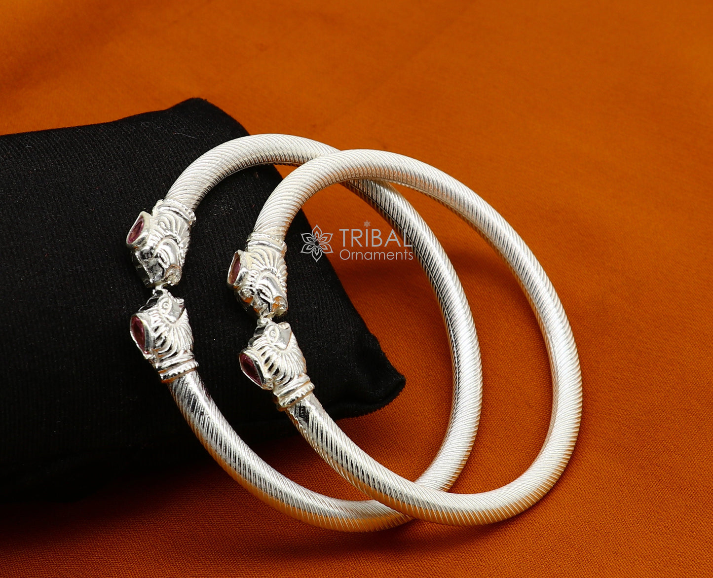 Lion face design cultural trendy 925 sterling silver handmade kada bracelet for men's and girl's, best delicate Light weight jewelry nsk674 - TRIBAL ORNAMENTS