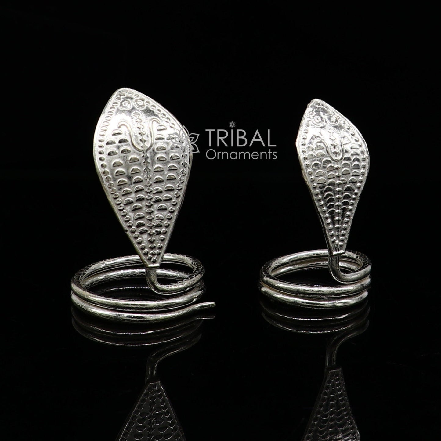925 Sterling silver handmade Nag Nagin snake joda pair for puja or worshipping and use for Vaastu for constricting new home su1032 - TRIBAL ORNAMENTS