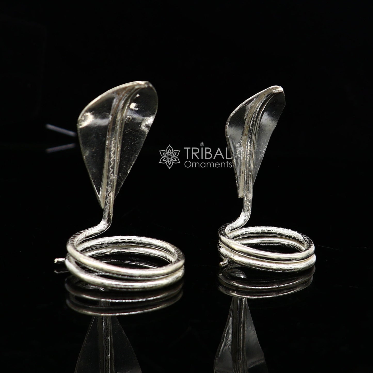 925 Sterling silver handmade Nag Nagin snake joda pair for puja or worshipping and use for Vaastu for constricting new home su1032 - TRIBAL ORNAMENTS