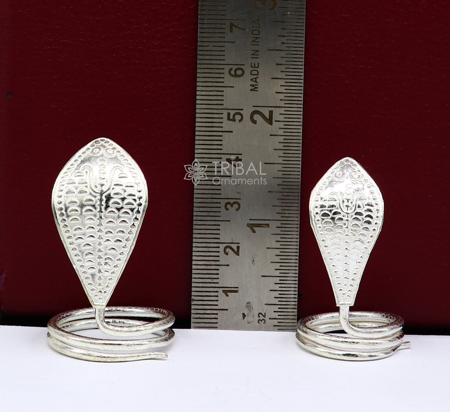 925 Sterling silver handmade Nag Nagin snake joda pair for puja or worshipping and use for Vaastu for constricting new home su1032 - TRIBAL ORNAMENTS