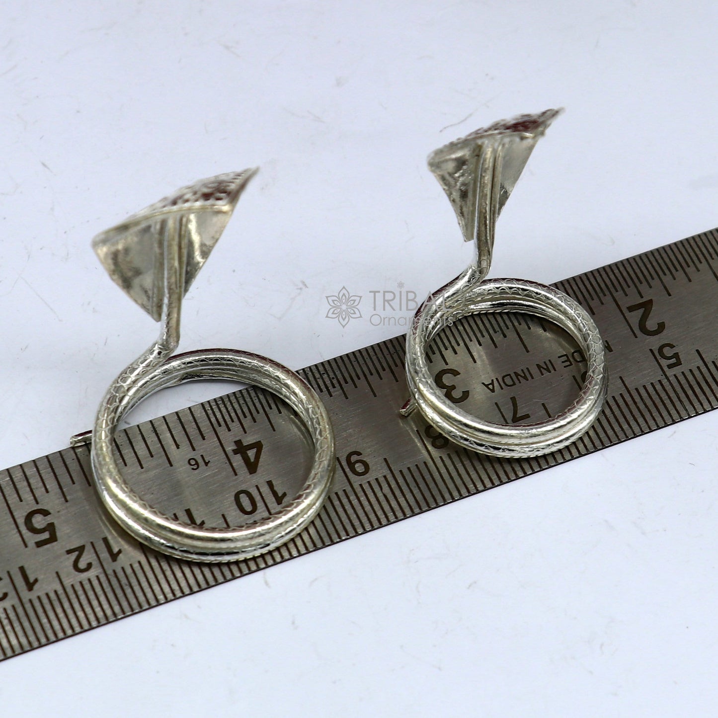 925 Sterling silver handmade Nag Nagin snake joda pair for puja or worshipping and use for Vaastu for constricting new home su1032 - TRIBAL ORNAMENTS