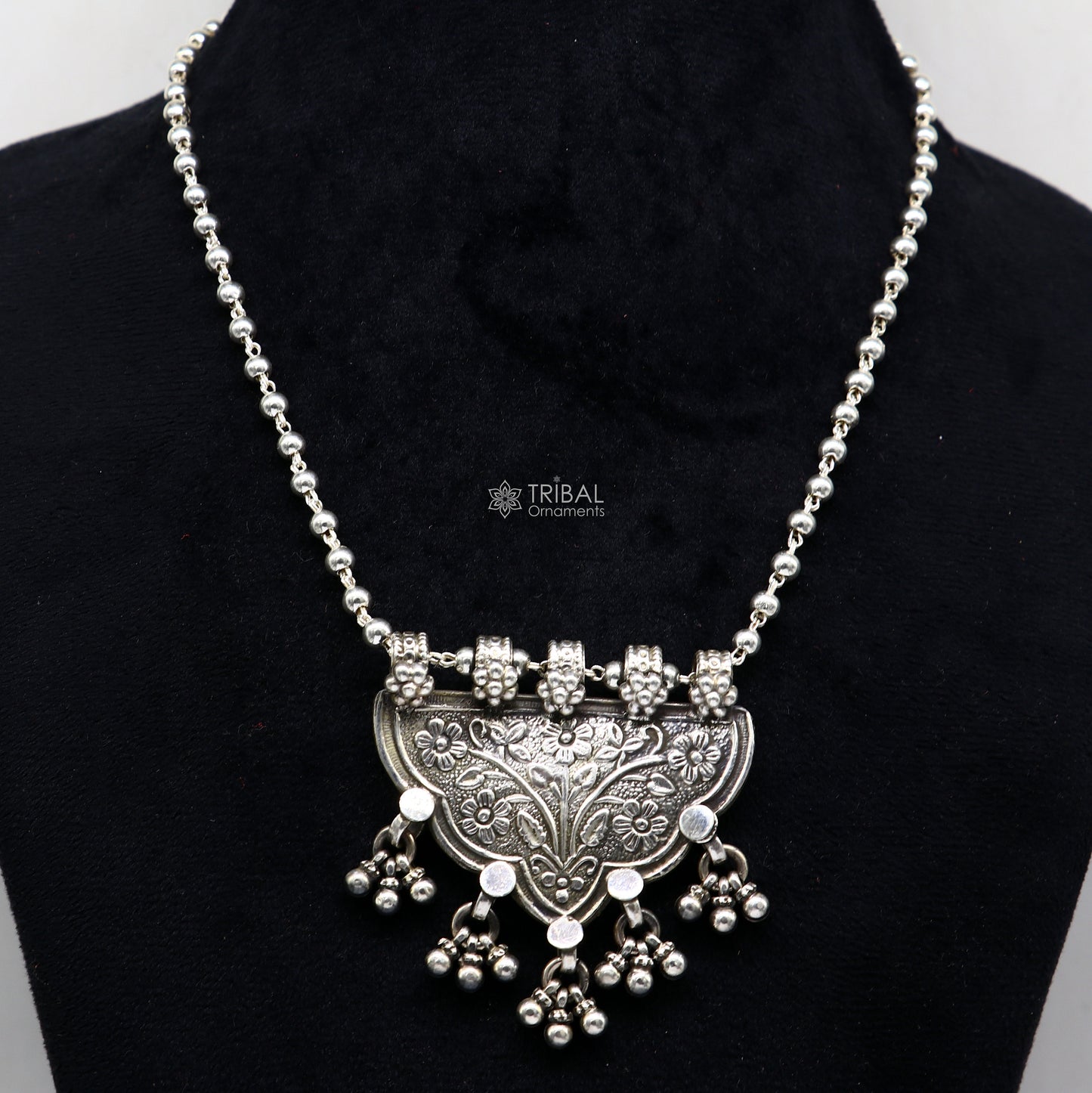 925 sterling silver handmade indian traditional cultural trendy functional Delicate long Necklaces tribal ethnic jewelry for her set583 - TRIBAL ORNAMENTS