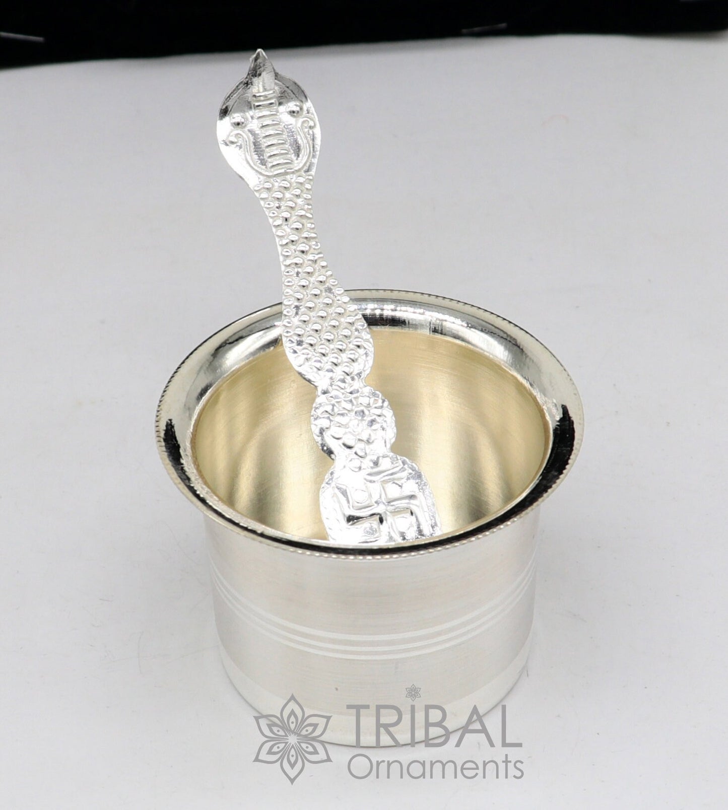 999 fine silver Panchmrit bowl or baby kids milk serving bowl, pure silver utensils, home and temple puja accessories india su1036 - TRIBAL ORNAMENTS