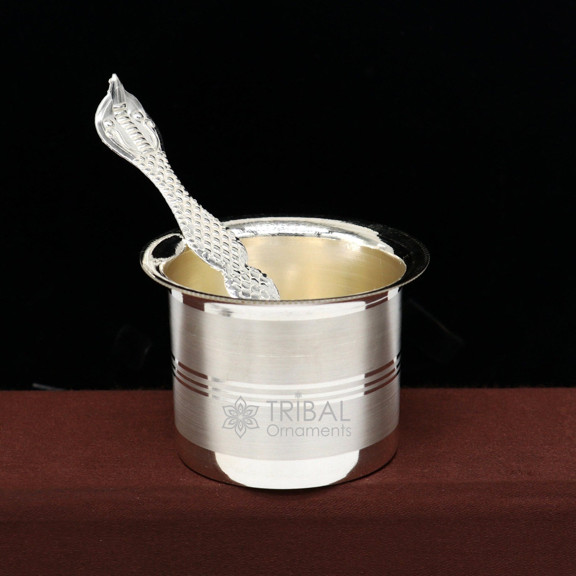 999  fine silver Panchmrit bowl or baby kids milk serving bowl, pure silver utensils, home and temple puja accessories india su1036 - TRIBAL ORNAMENTS