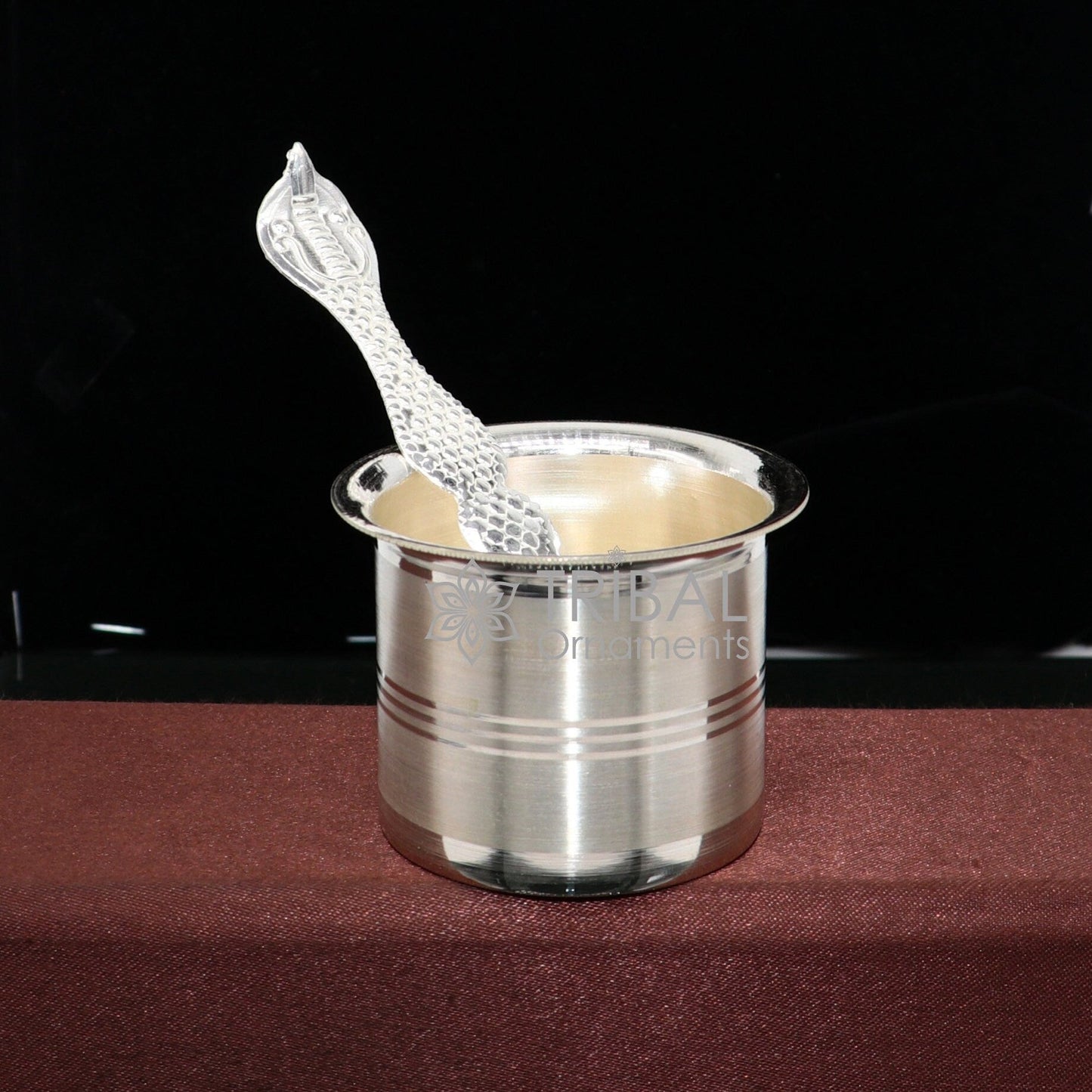999  fine silver Panchmrit bowl or baby kids milk serving bowl, pure silver utensils, home and temple puja accessories india su1037 - TRIBAL ORNAMENTS