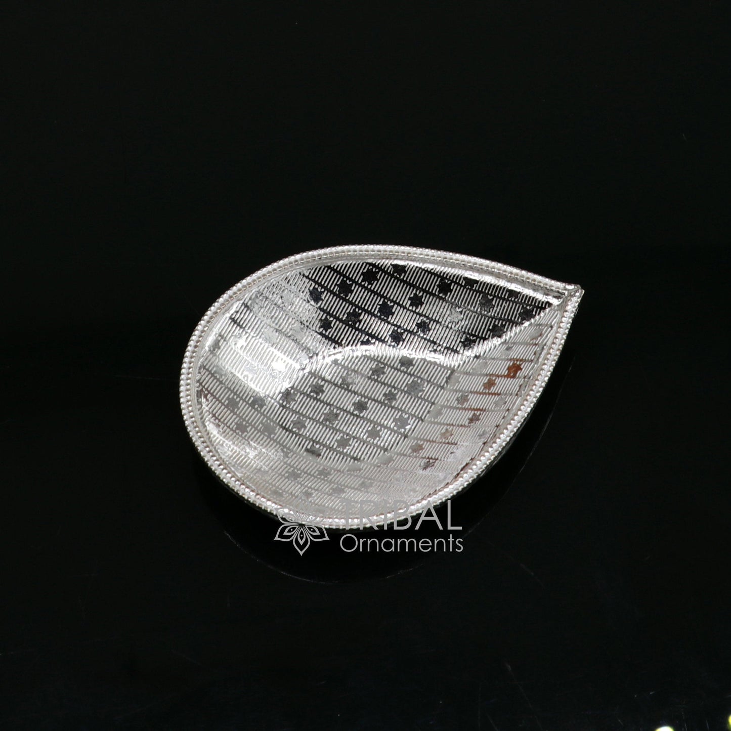 925 Sterling Silver handmade tilak bowl, sindur bowl, kesar chandan, saffron sandal bowl, puja Deepak utensils temple artilce su1055 - TRIBAL ORNAMENTS
