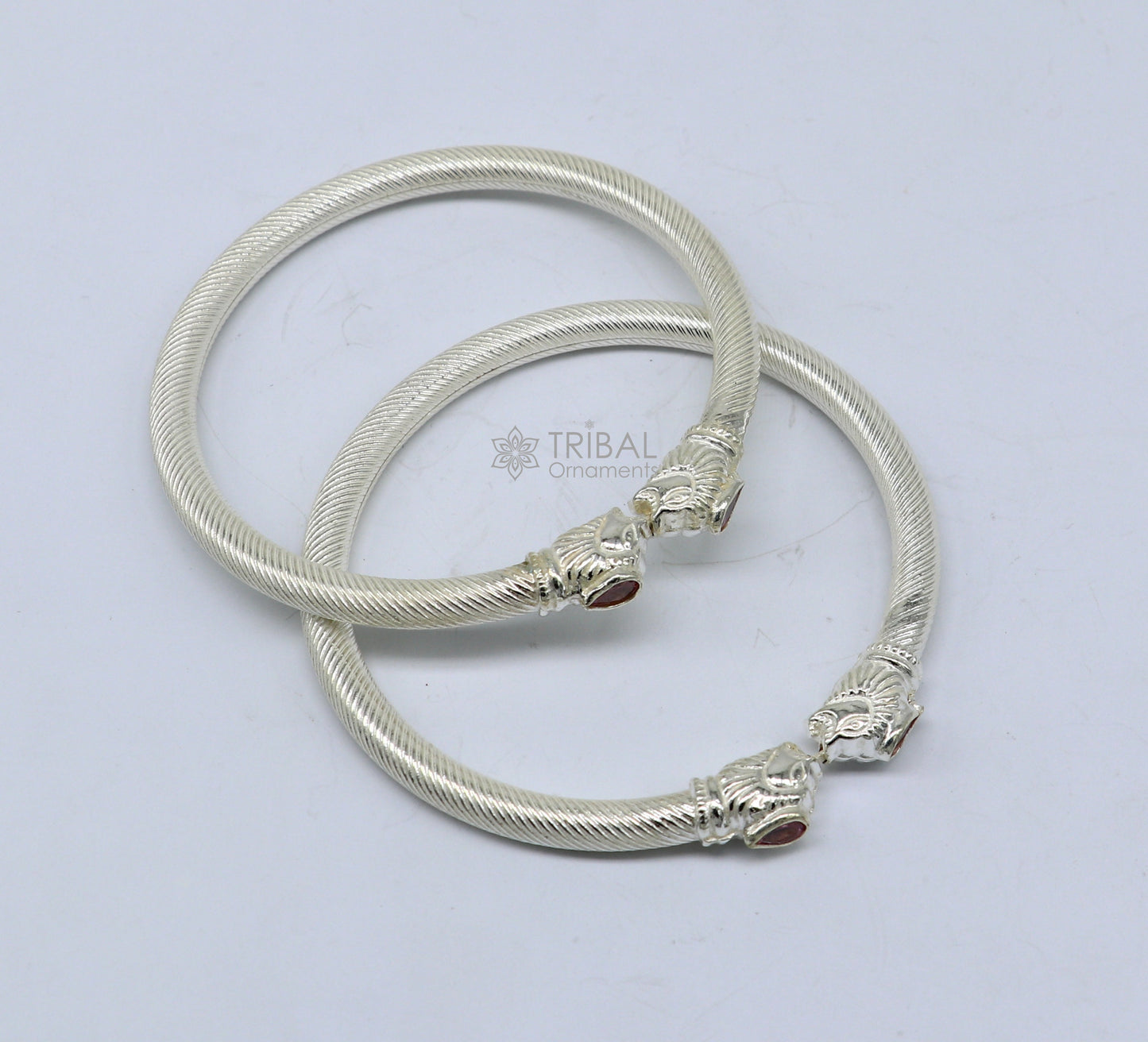 Lion face design cultural trendy 925 sterling silver handmade kada bracelet for men's and girl's, best delicate Light weight jewelry nsk674 - TRIBAL ORNAMENTS