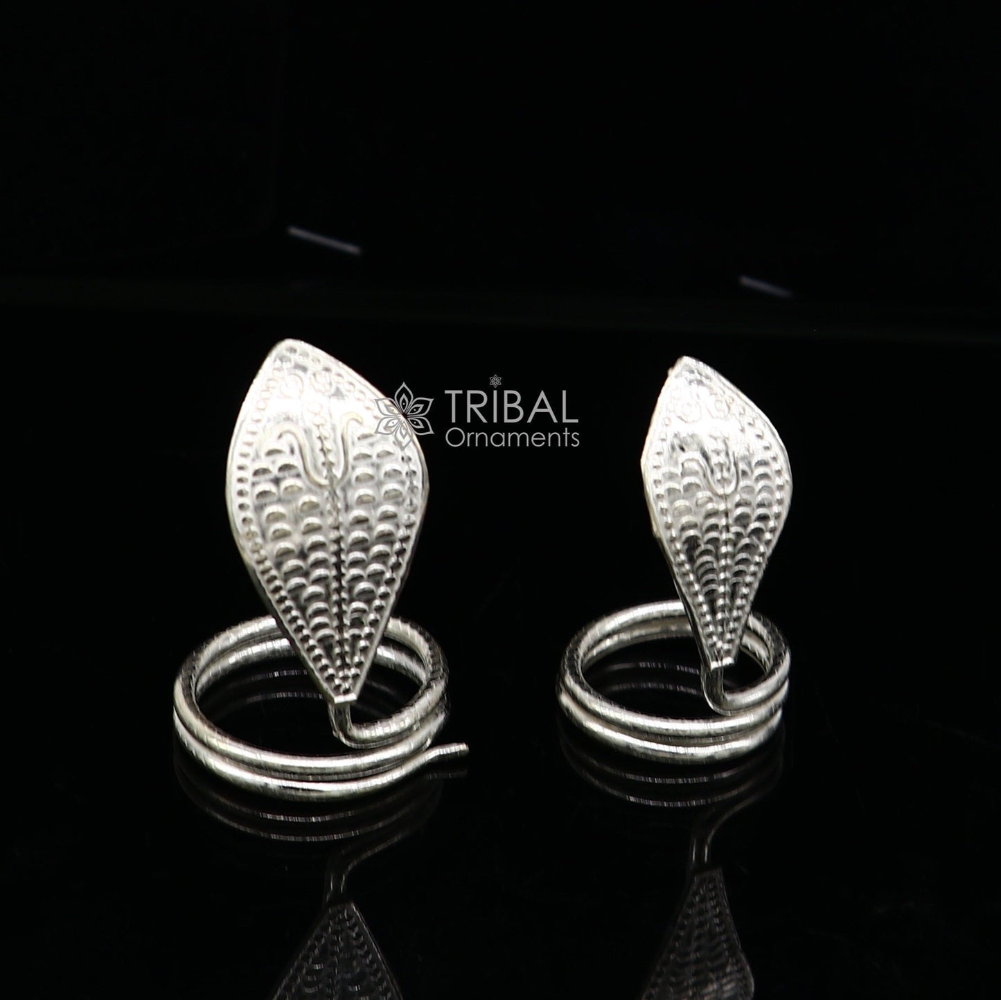 925 Sterling silver handmade Nag Nagin snake joda pair for puja or worshipping and use for Vaastu for constricting new home su1032 - TRIBAL ORNAMENTS