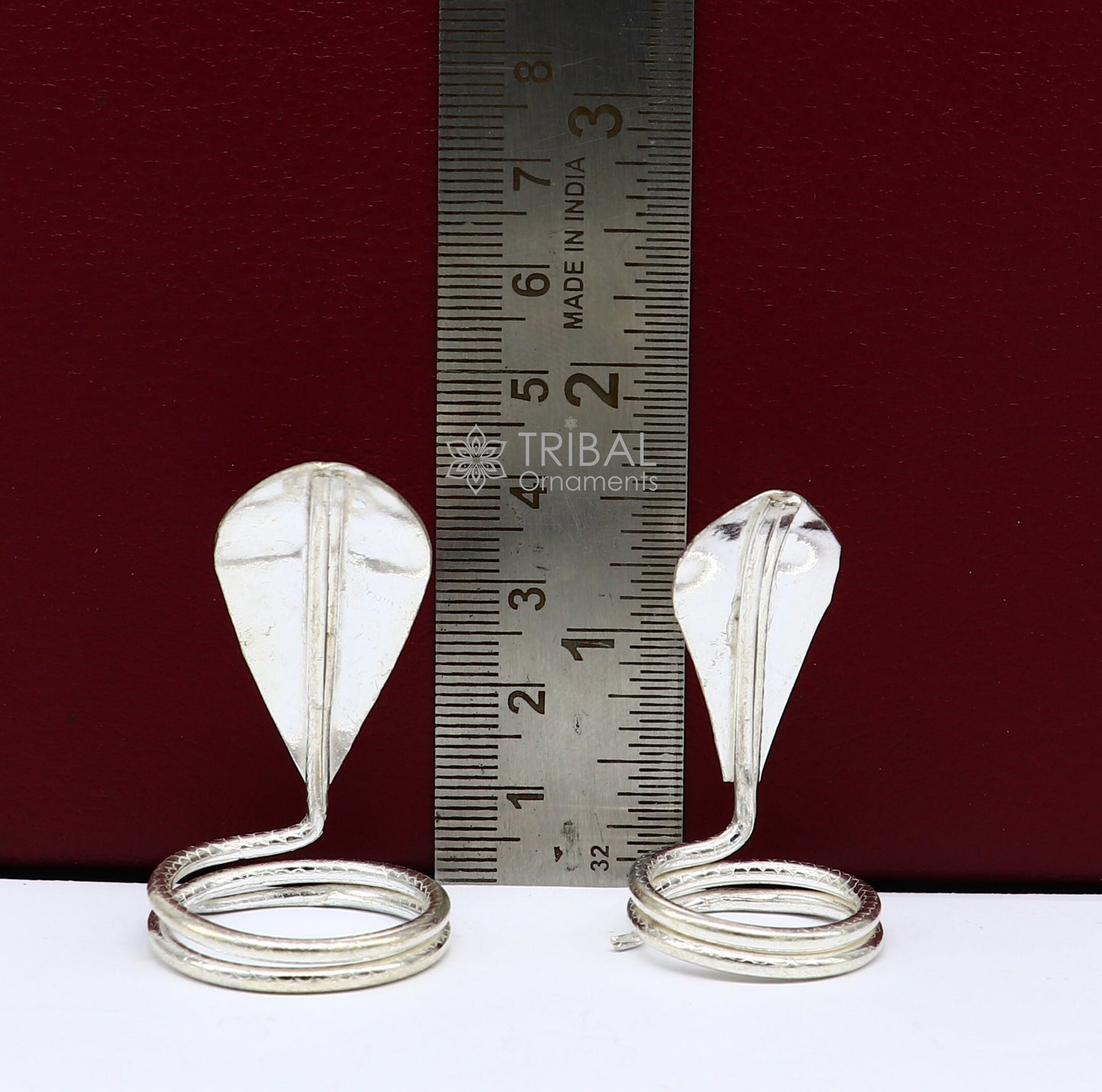 925 Sterling silver handmade Nag Nagin snake joda pair for puja or worshipping and use for Vaastu for constricting new home su1032 - TRIBAL ORNAMENTS