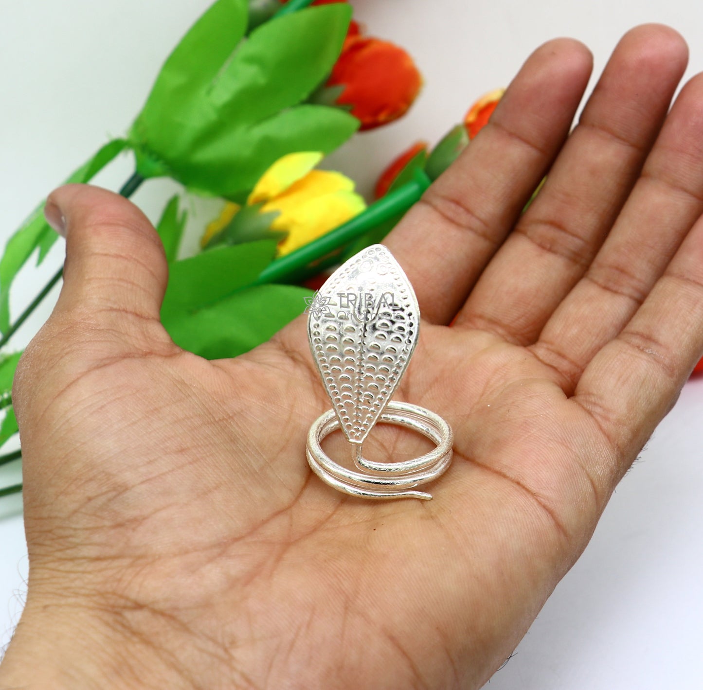925 Sterling silver handmade Nag Nagin snake joda pair for puja or worshipping and use for Vaastu for constricting new home su1032 - TRIBAL ORNAMENTS