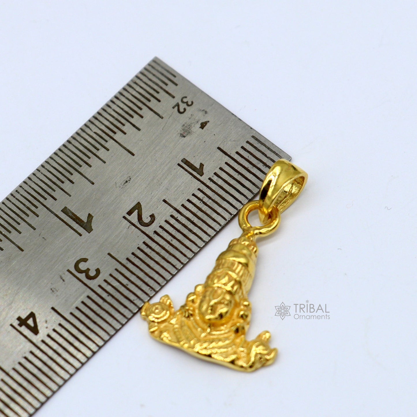 925 sterling silver vintage stylish idol Tirupati balaji amazing design Gold polished over silver Krishna pendant gifting jewelry nsp599 - TRIBAL ORNAMENTS