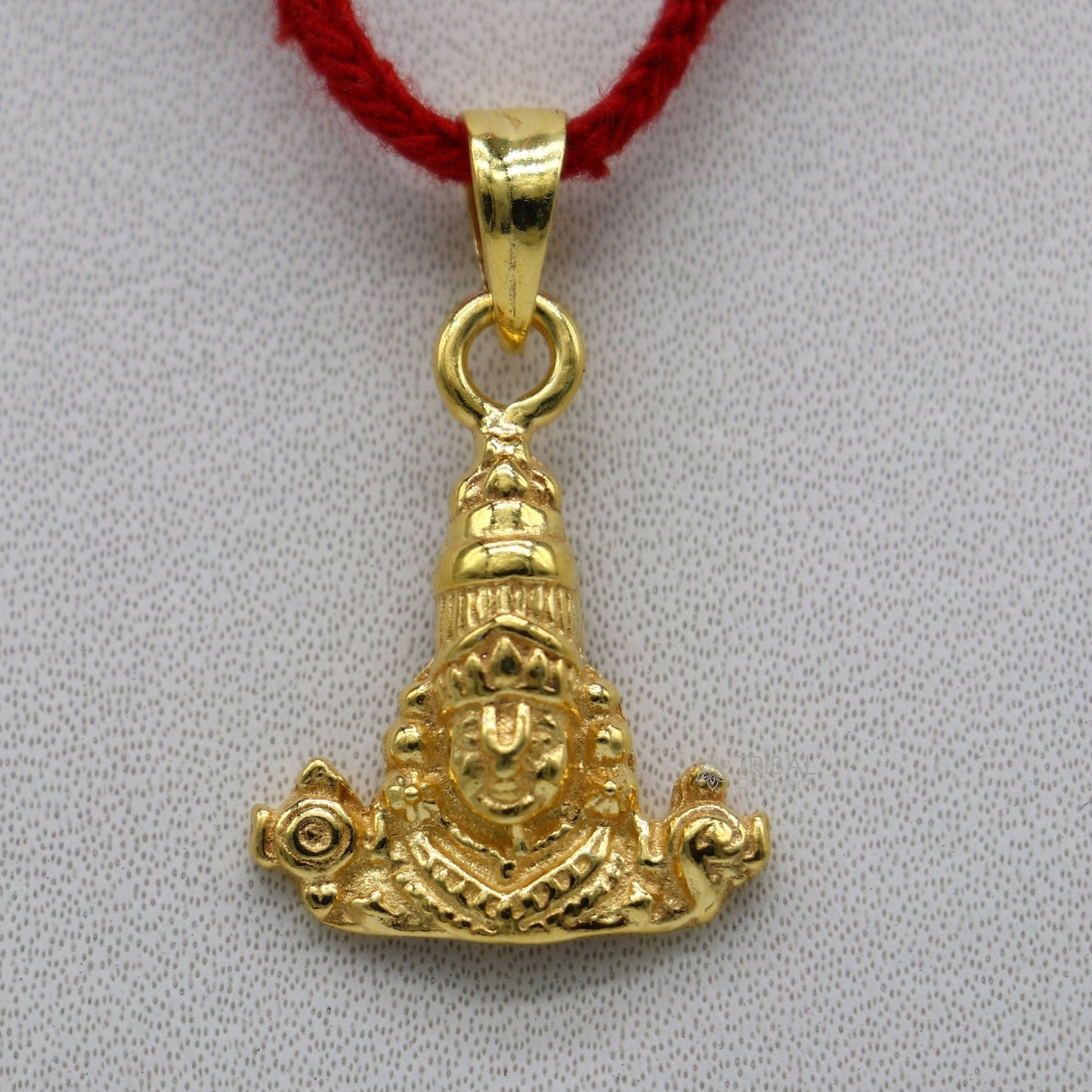 925 sterling silver vintage stylish idol Tirupati balaji amazing design Gold polished over silver Krishna pendant gifting jewelry nsp599 - TRIBAL ORNAMENTS