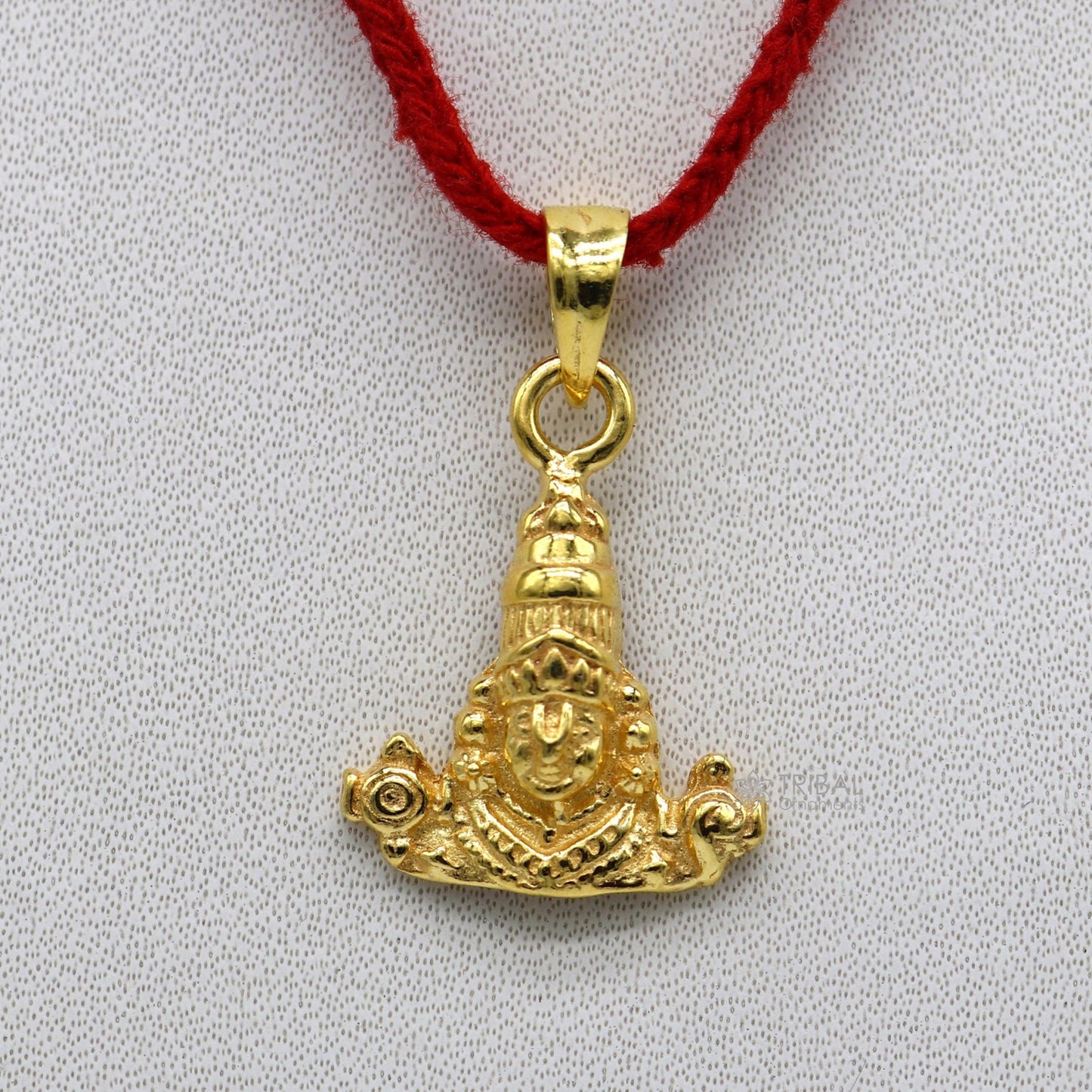 925 sterling silver vintage stylish idol Tirupati balaji amazing design Gold polished over silver Krishna pendant gifting jewelry nsp599 - TRIBAL ORNAMENTS