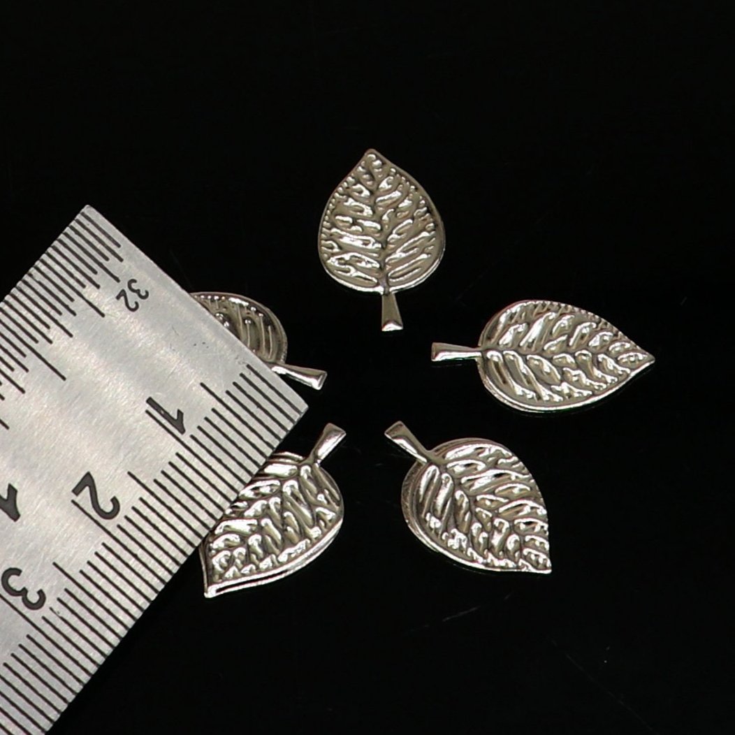 2cm 925 sterling silver handmade small betel leaf Paan leaf for worshipping offered to Lord Vishnu, Goddesses Laxmi and Lord Ganesh su1104 - TRIBAL ORNAMENTS