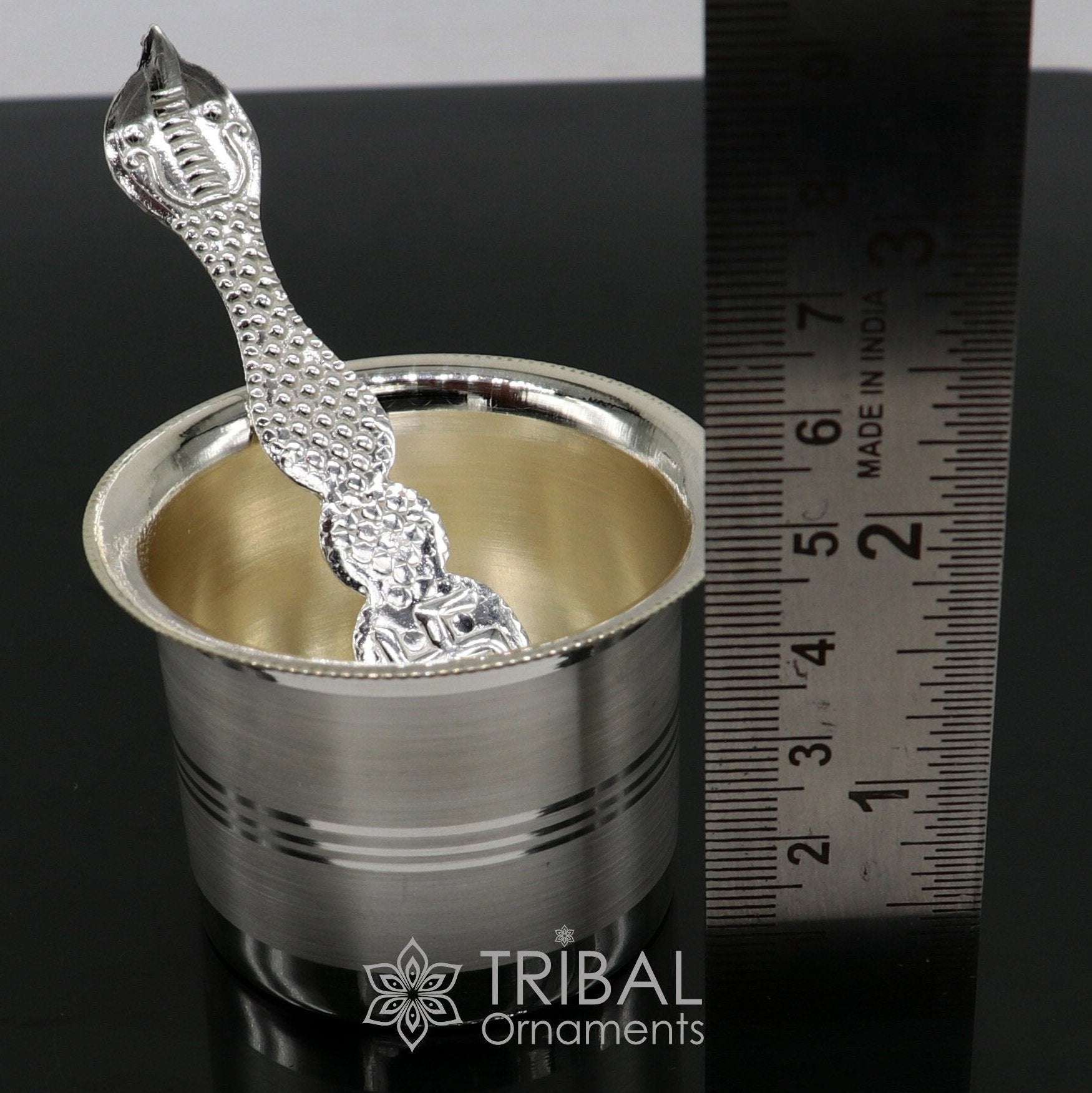 999  fine silver Panchmrit bowl or baby kids milk serving bowl, pure silver utensils, home and temple puja accessories india su1036 - TRIBAL ORNAMENTS