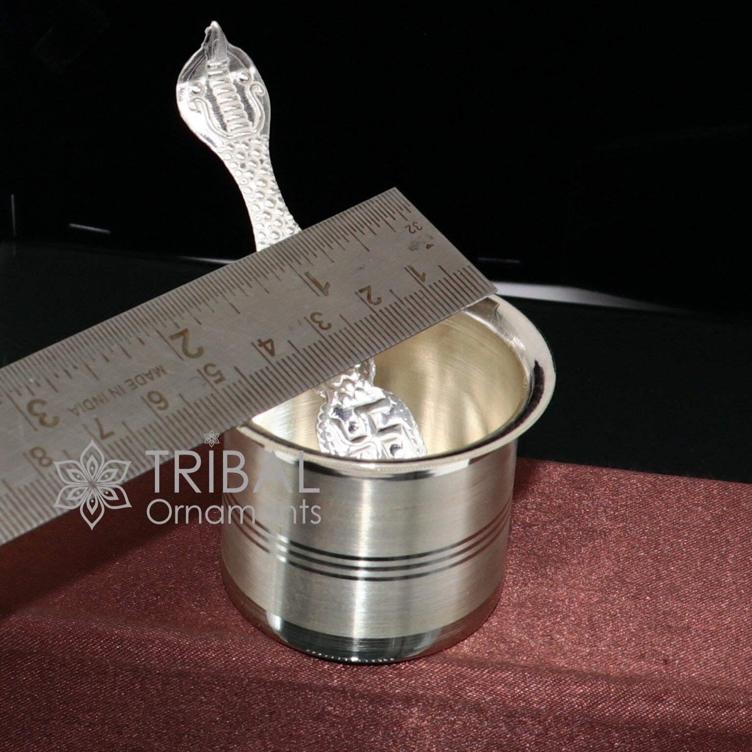 999  fine silver Panchmrit bowl or baby kids milk serving bowl, pure silver utensils, home and temple puja accessories india su1037 - TRIBAL ORNAMENTS