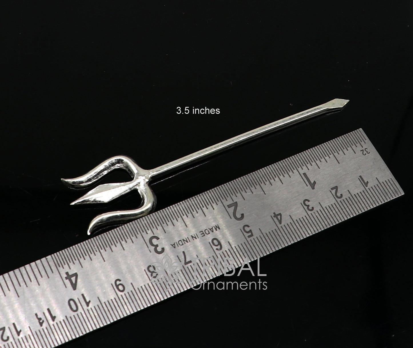 925 silver Divine Lord shiva Trident Trishul puja article utensils, goddess trishul trident , god accessories from india su1106 - TRIBAL ORNAMENTS