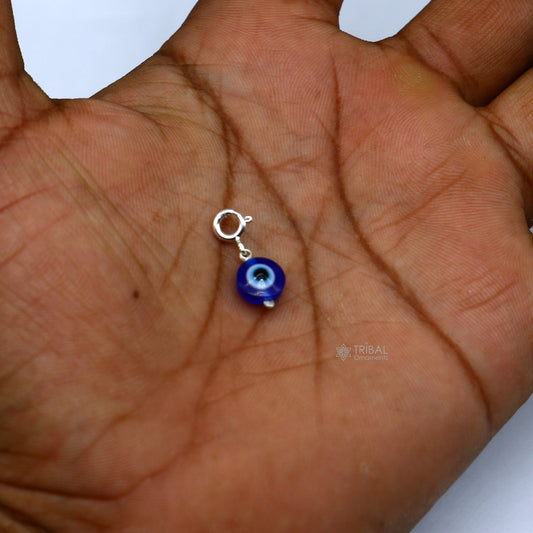 925 Sterling silver evil eye handmade Pendant amazing customized drop dangle evil eyes jewelry for girl's kids or baby's  nsp620 - TRIBAL ORNAMENTS