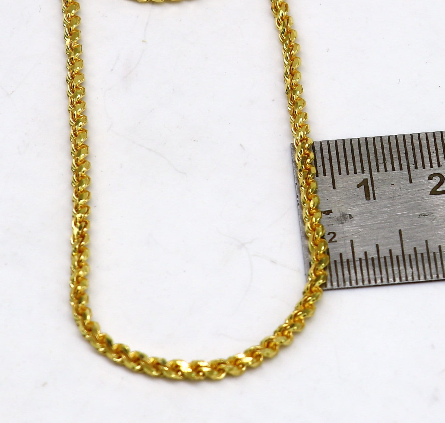 Solid 22k yellow gold handmade fabulous Rope chain necklace excellent gold unisex chain certified best gifting jewelry men's girls gch578 - TRIBAL ORNAMENTS