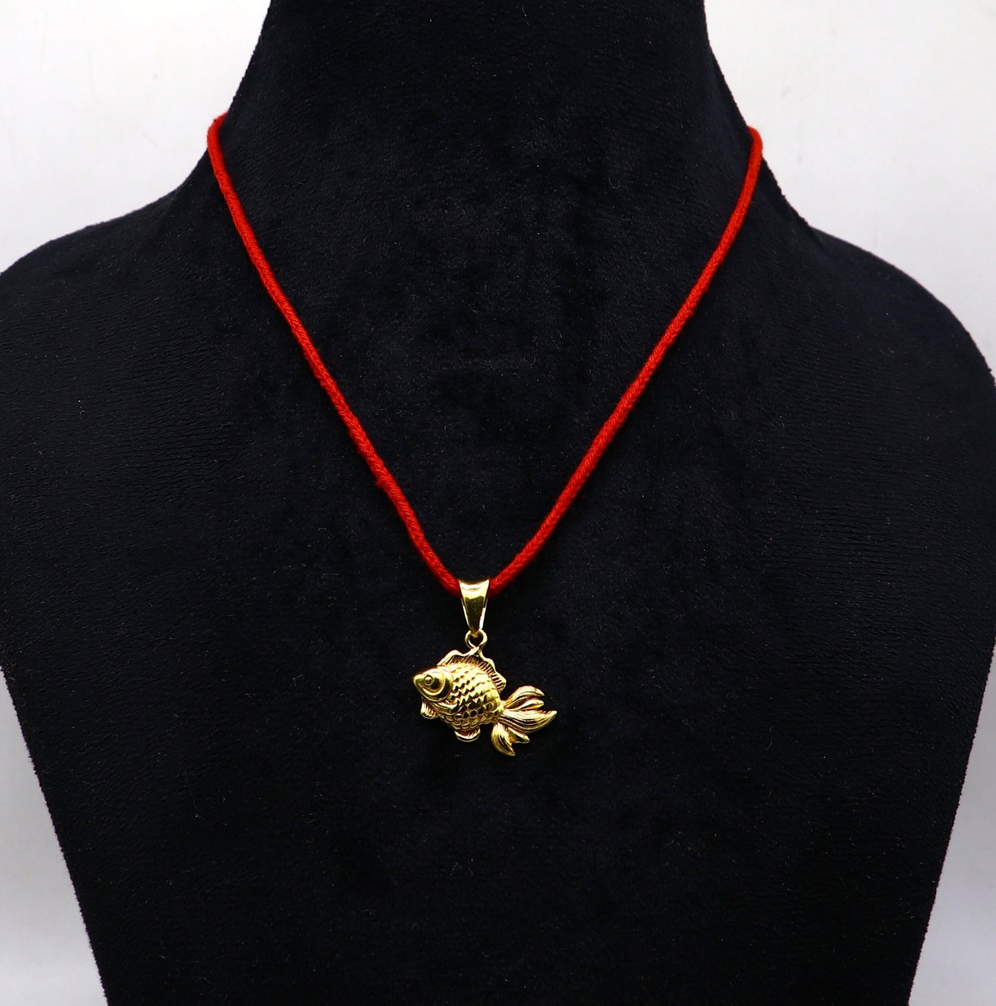 925 sterling silver handmade stylish gold polished small fish pendant best gifting jewelry religious pendant jewelry for good luck nsp595 - TRIBAL ORNAMENTS