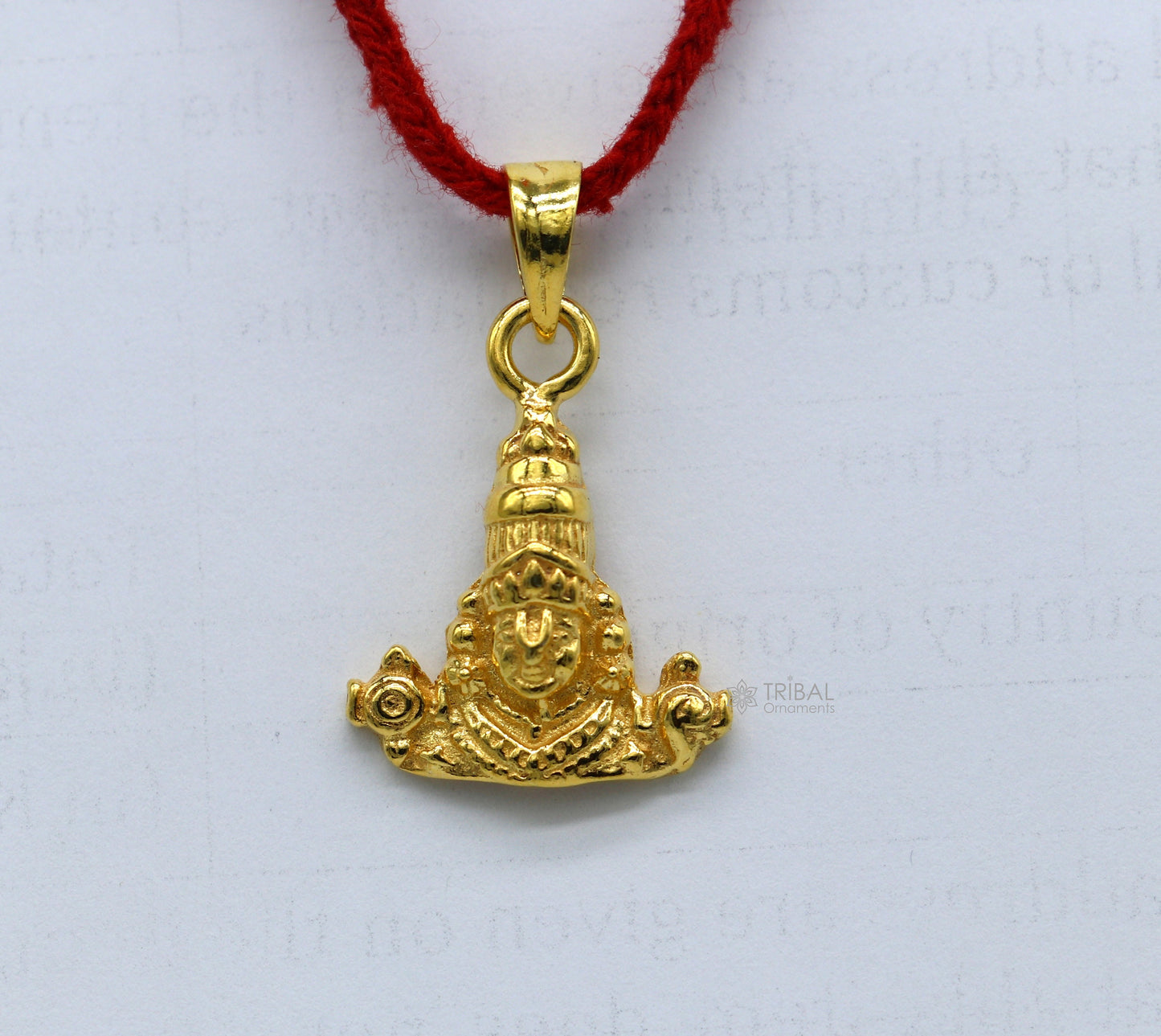 925 sterling silver vintage stylish idol Tirupati balaji amazing design Gold polished over silver Krishna pendant gifting jewelry nsp599 - TRIBAL ORNAMENTS