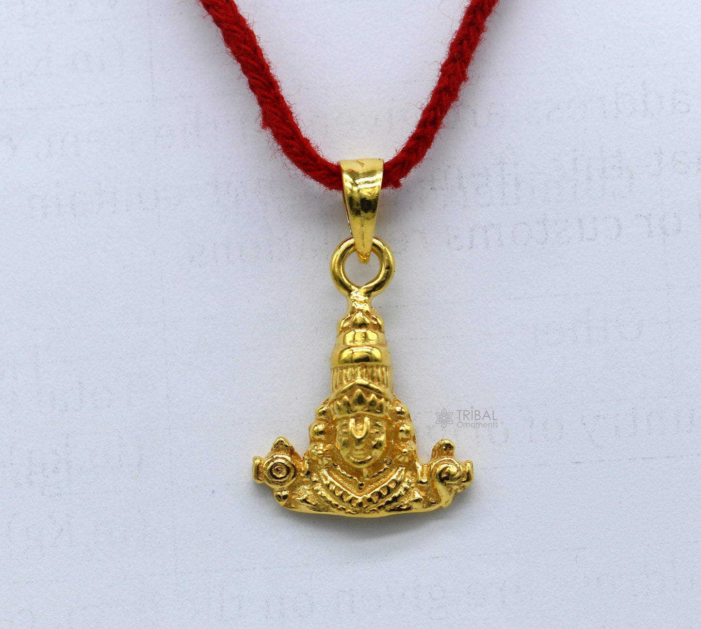 925 sterling silver vintage stylish idol Tirupati balaji amazing design Gold polished over silver Krishna pendant gifting jewelry nsp599 - TRIBAL ORNAMENTS