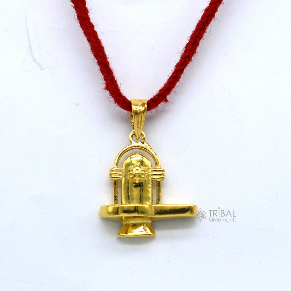 925 sterling silver amazing designer idol Lord Shiva lingam pendant, excellent gifting Gold polished locket pendant gifitng jewelry NSP607 - TRIBAL ORNAMENTS