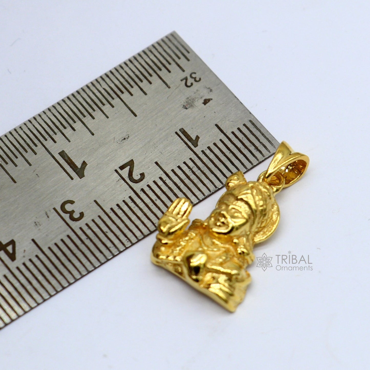 925 sterling silver vintage stylish Hindu idol Divine Krishna Pendant, amazing gold polished design stunning pendant gifting jewelry nsp608 - TRIBAL ORNAMENTS