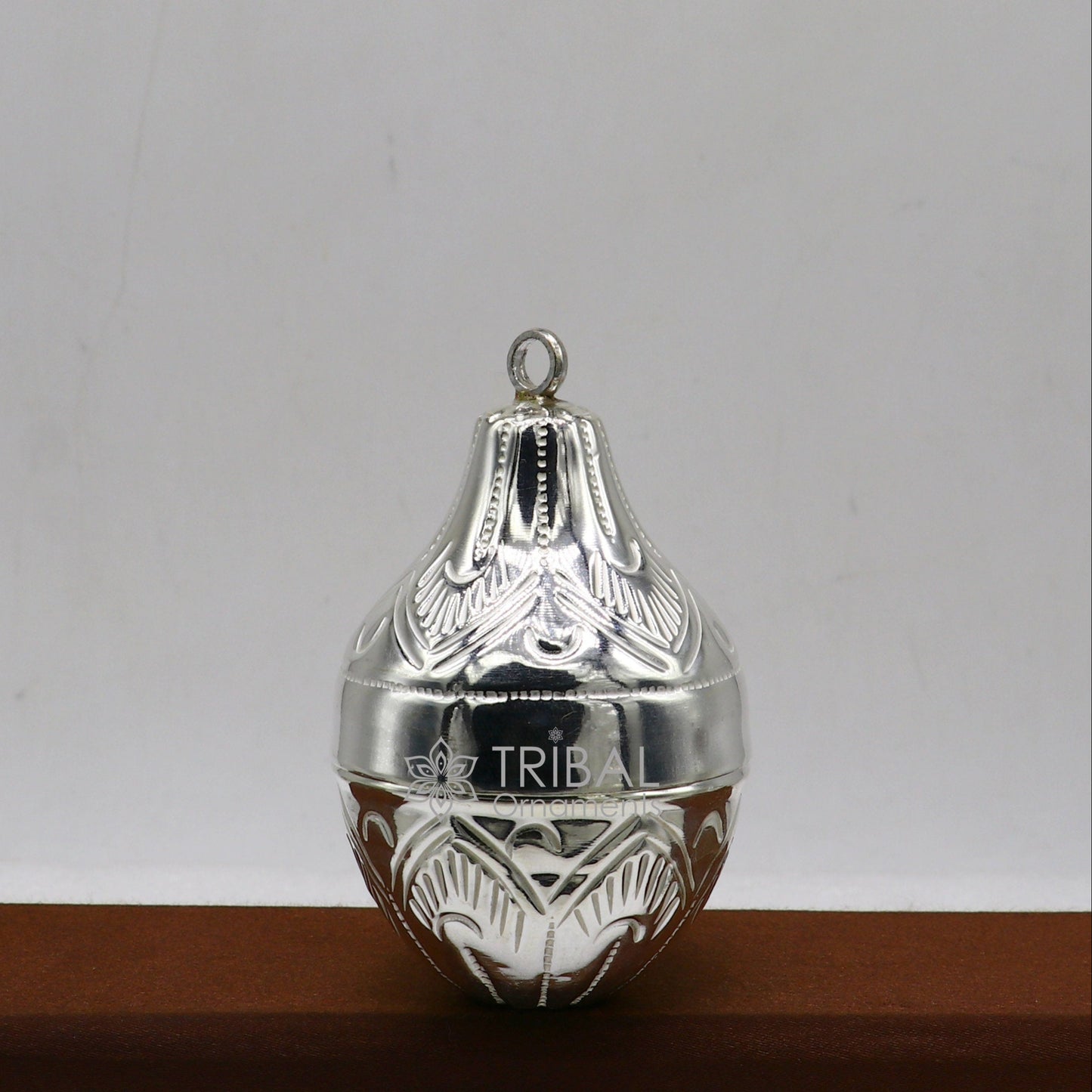 925 sterling silver handmade gorgeous cultural silver coconut for puja or worshipping, Silver nariyal for diwali puja su1113 - TRIBAL ORNAMENTS