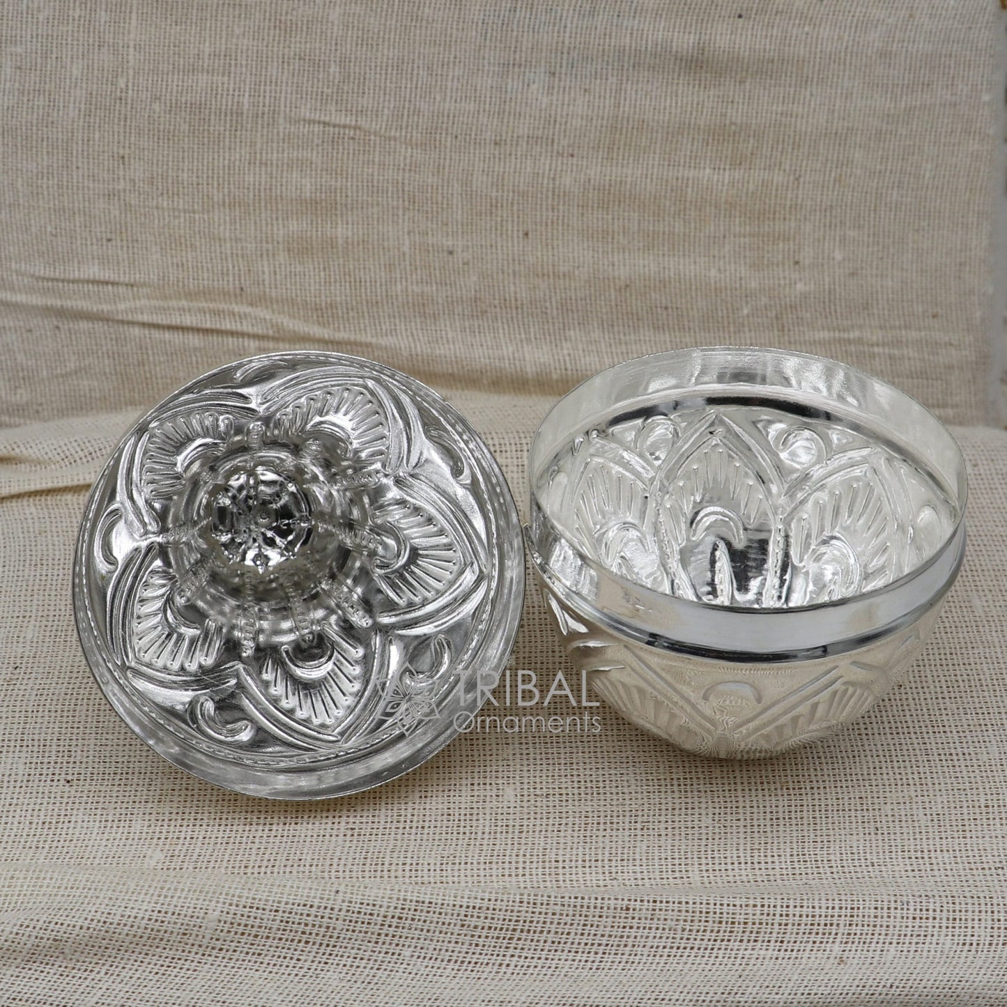925 sterling silver handmade gorgeous cultural silver coconut for puja or worshipping, Silver nariyal for diwali puja su1113 - TRIBAL ORNAMENTS
