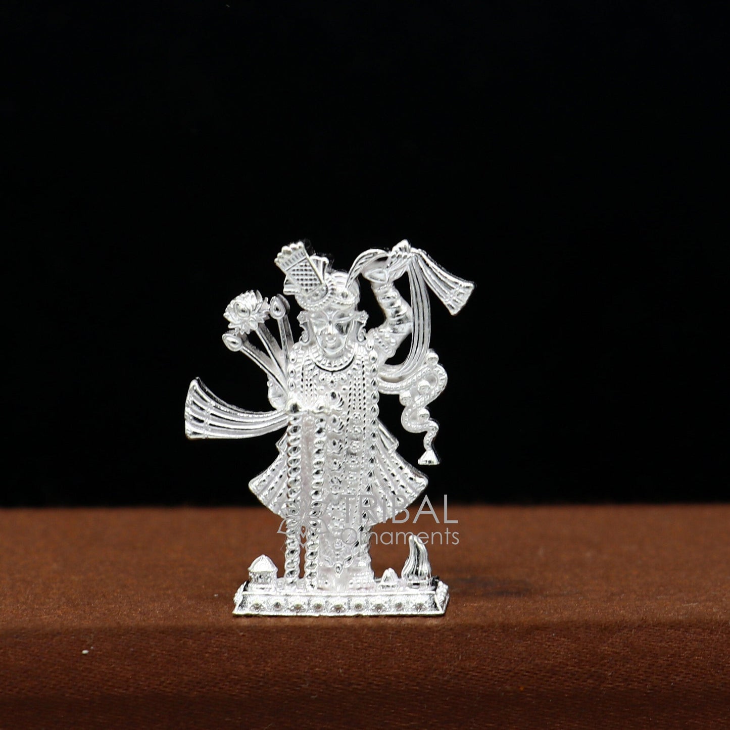 925 Sterling silver handmade design Indian Idols Lord krishna Govardhan statue figurine, puja articles decorative gift diwali puja art640 - TRIBAL ORNAMENTS