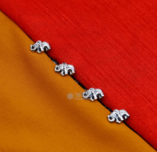 925 Sterling silver handmade amazing unique elephant shape ethnic style design buttons for men's kurta, best gifting accessories btn31 - TRIBAL ORNAMENTS