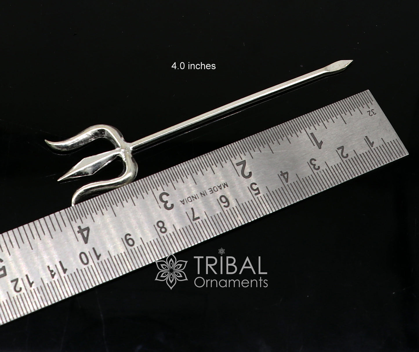 925 silver Divine Lord shiva Trident Trishul puja article utensils, goddess trishul trident , god accessories from india su1106 - TRIBAL ORNAMENTS