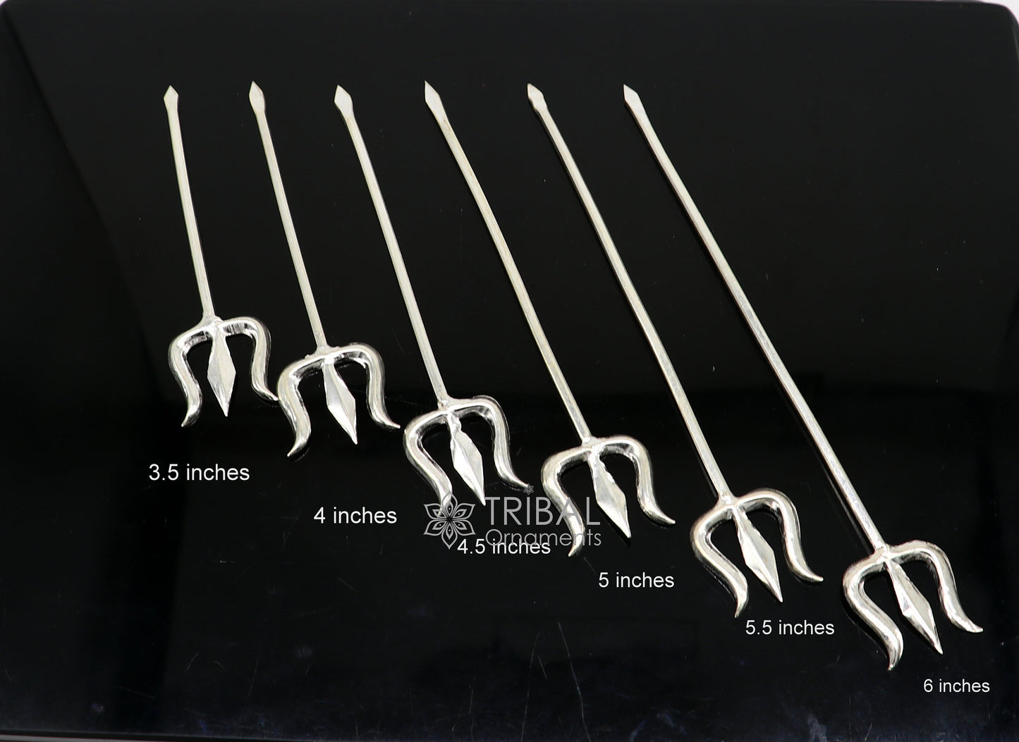 925 silver Divine Lord shiva Trident Trishul puja article utensils, goddess trishul trident , god accessories from india su1106 - TRIBAL ORNAMENTS
