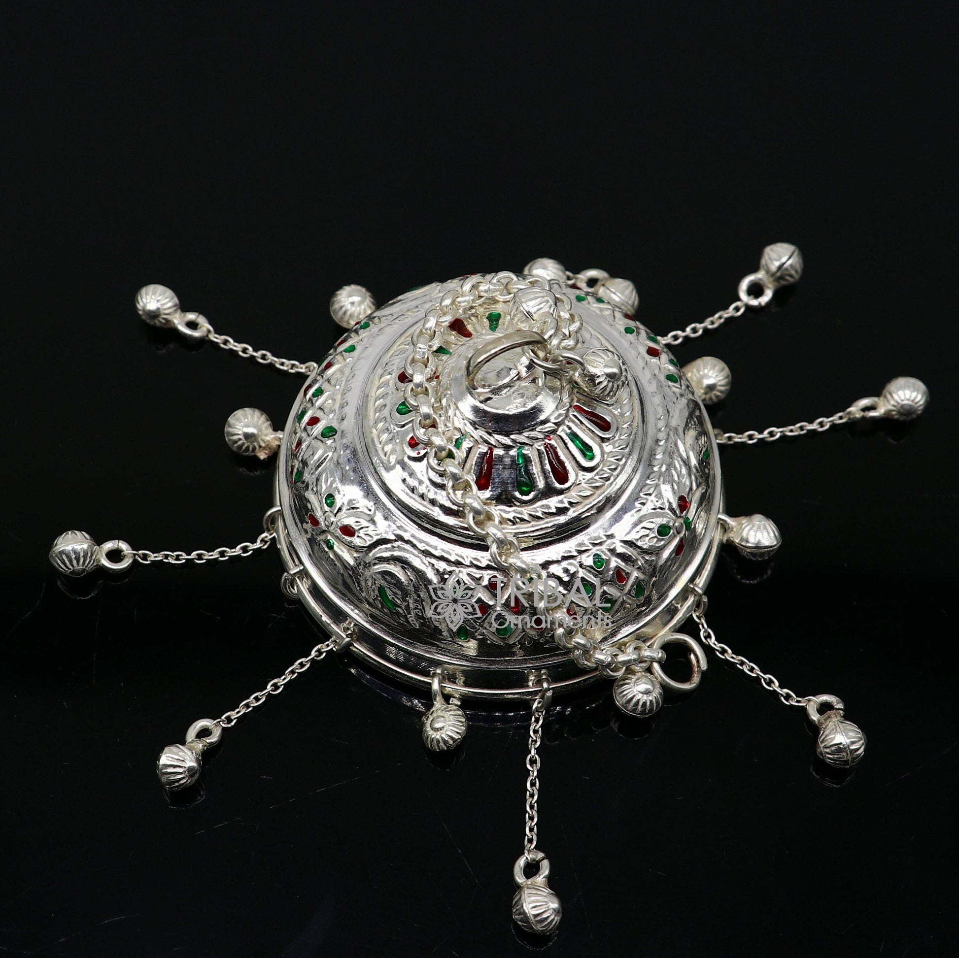 925 sterling Silver chattar/ chhatra, silver umbrella god temple art, Divine temple silver article, OR puja worshiping utensils su1114 - TRIBAL ORNAMENTS