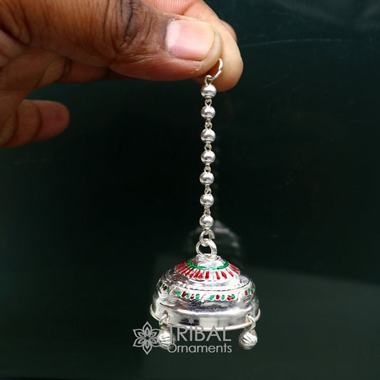 925 sterling Silver chattar/ chhatra, silver umbrella god temple art, Divine temple silver article, OR puja worshiping utensils su1115 - TRIBAL ORNAMENTS