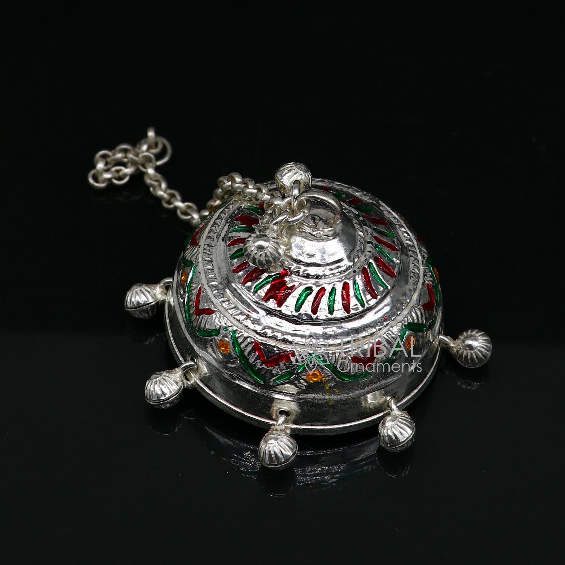 925 sterling Silver chatter/chatar, silver umbrella god temple art, Silver chandelier for temple Puja worshipping utensils su1118 - TRIBAL ORNAMENTS