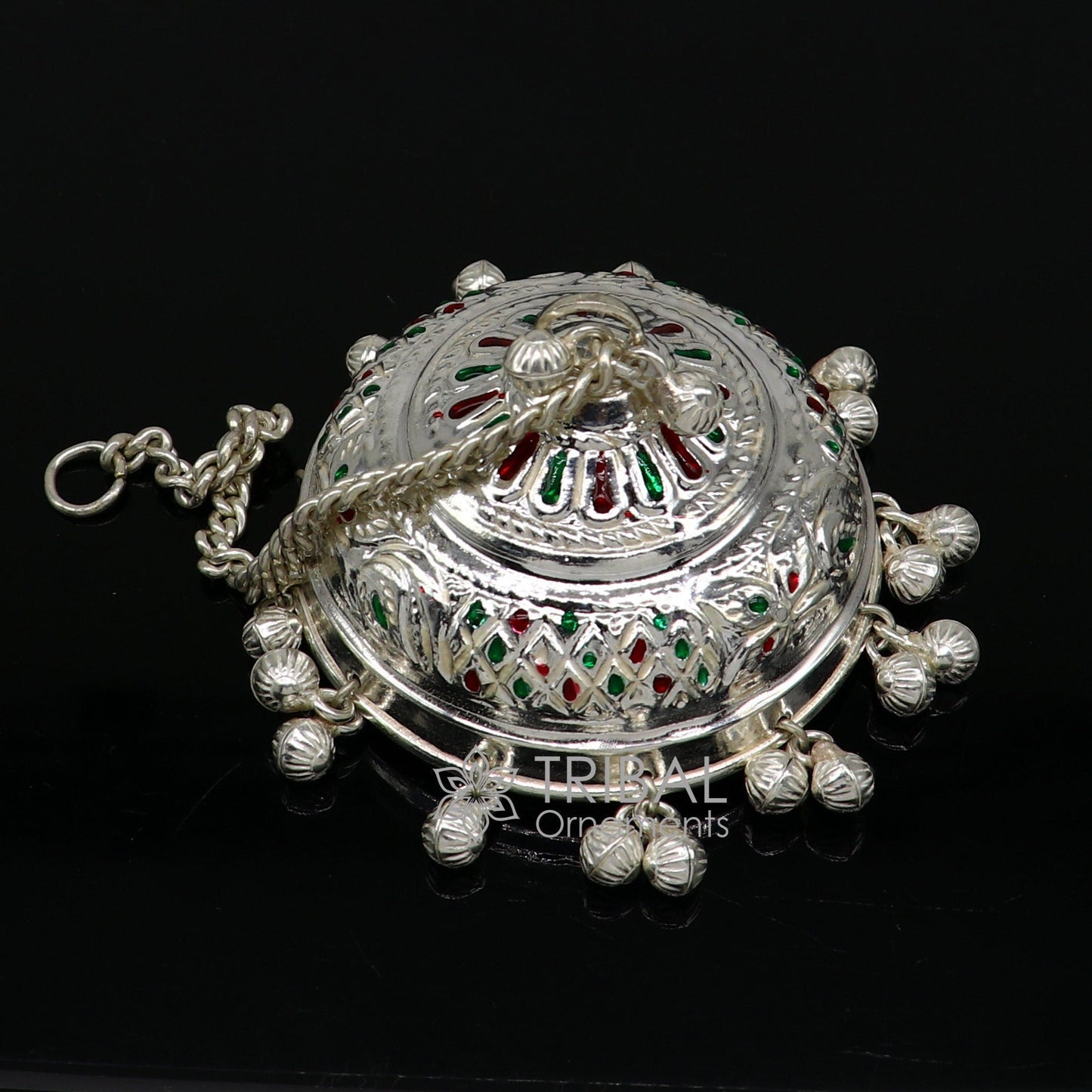 925 sterling Silver chatter/chatar, silver umbrella god temple art, Silver chandelier for temple Puja worshipping utensils su1120 - TRIBAL ORNAMENTS