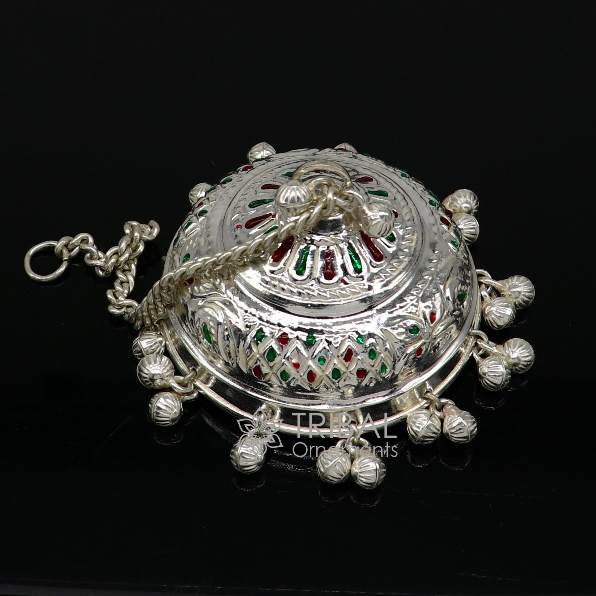 925 sterling Silver chatter/chatar, silver umbrella god temple art, Silver chandelier for temple Puja worshipping utensils su1120 - TRIBAL ORNAMENTS