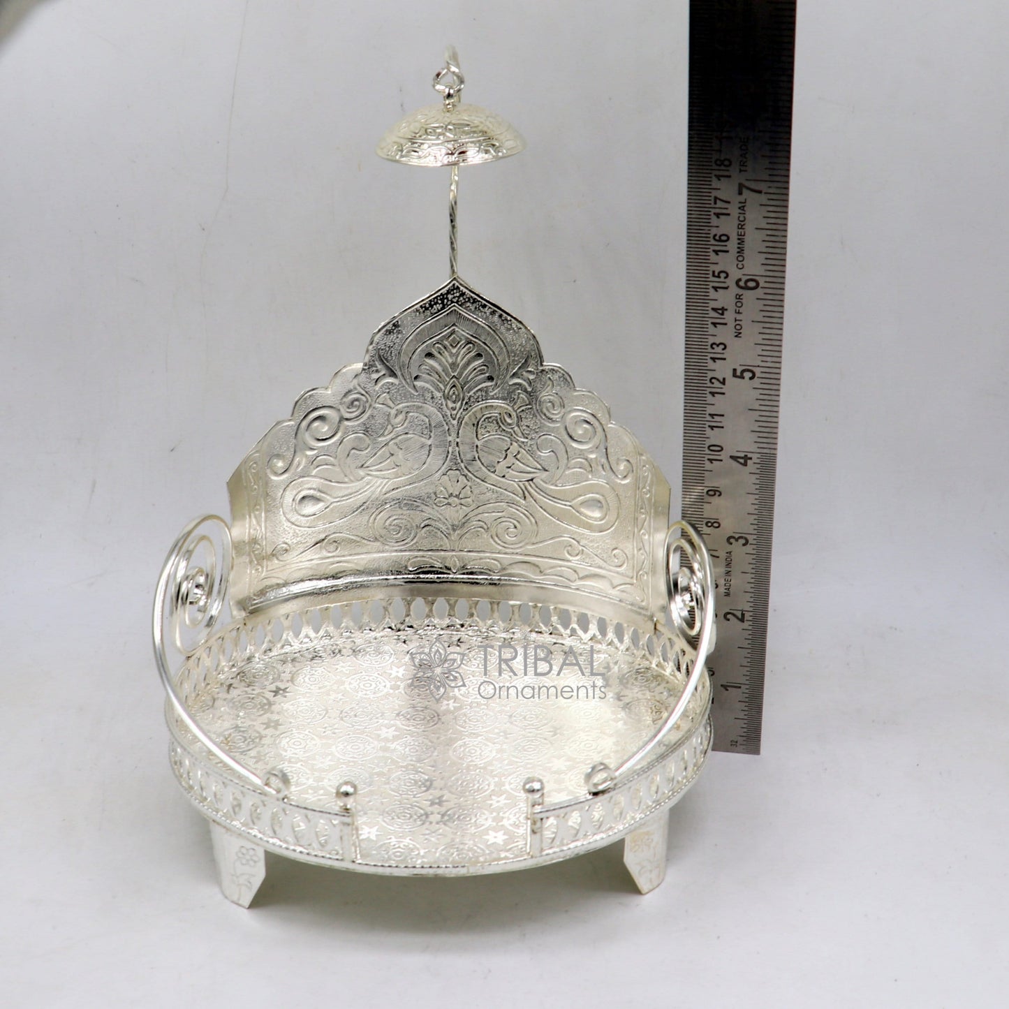 925 sterling silver sterling Sinhasan, singhasan idol god throne, god statue's divine chair, temple puja article collectible article su1111 - TRIBAL ORNAMENTS