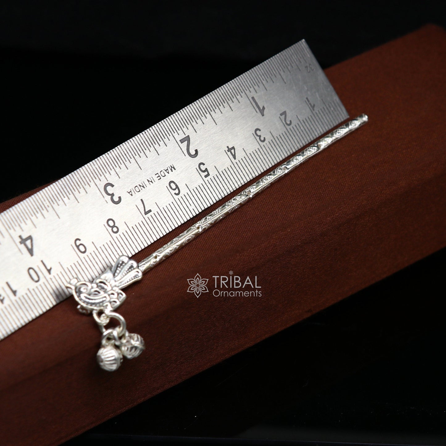 4" Flute divine 925 sterling silver handmade peacock design idol Krishna flute, silver bansuri, laddu Gopala flute, Krishna flute su1125 - TRIBAL ORNAMENTS