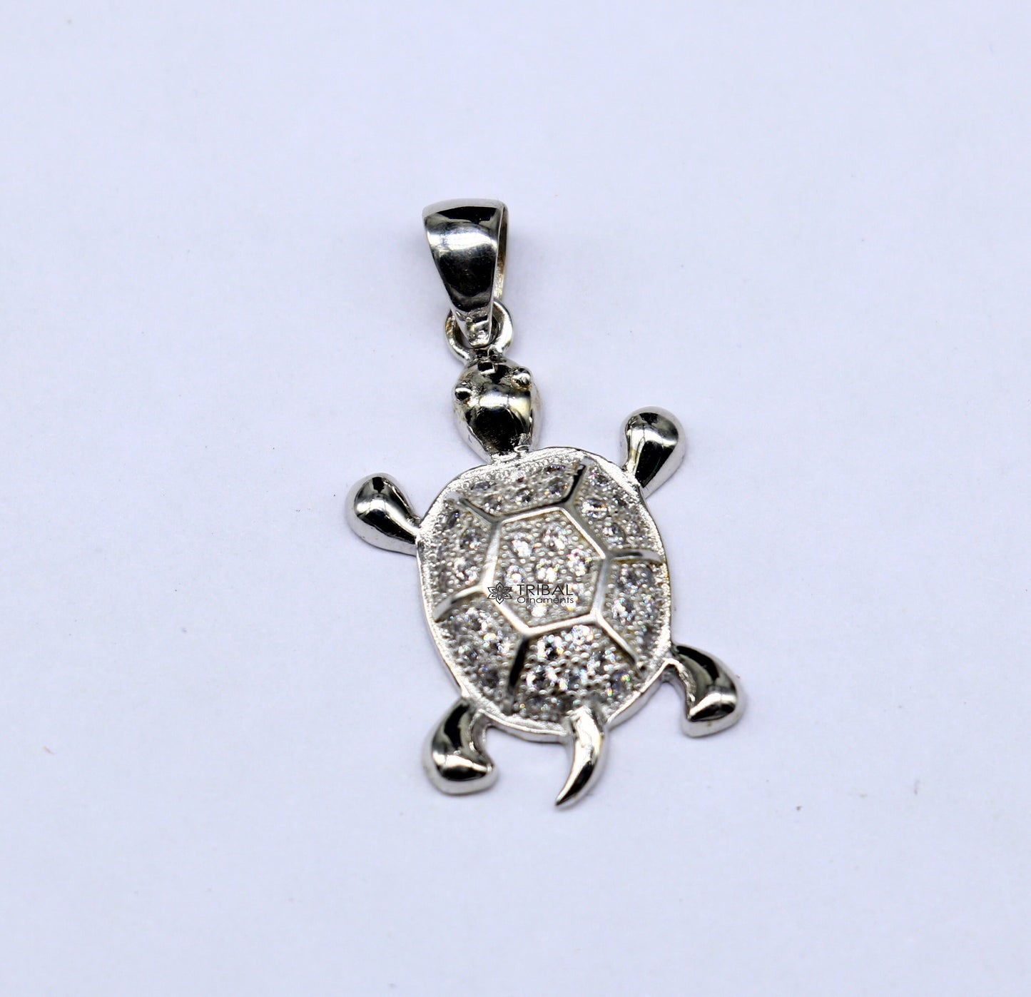 925 sterling silver beautiful cubic zircon stone Tortoise pendant adding a touch of natural beauty and sophistication to any outfit nsp630 - TRIBAL ORNAMENTS