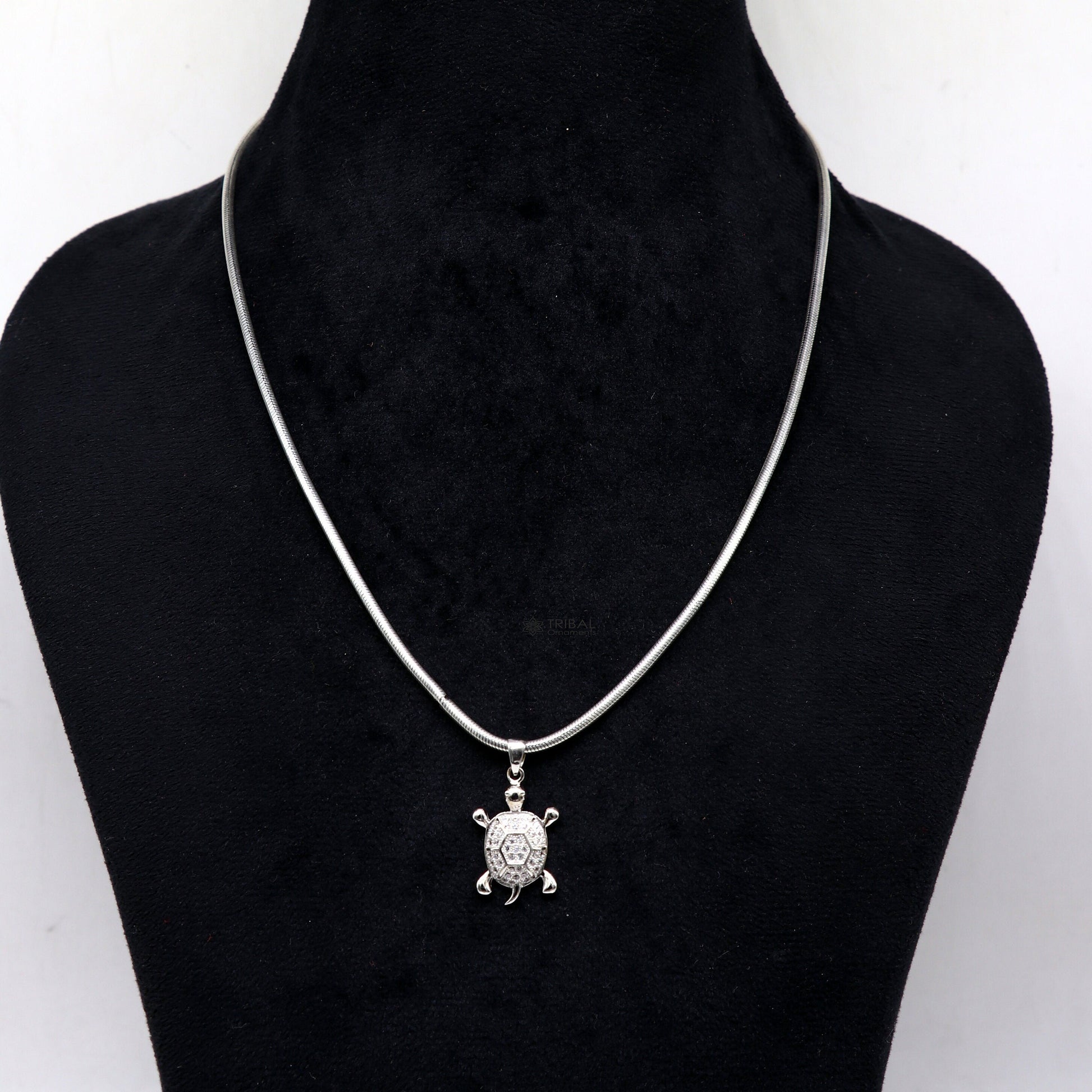 925 sterling silver beautiful cubic zircon stone Tortoise pendant  adding a touch of natural beauty and sophistication to any outfit nsp630 - TRIBAL ORNAMENTS