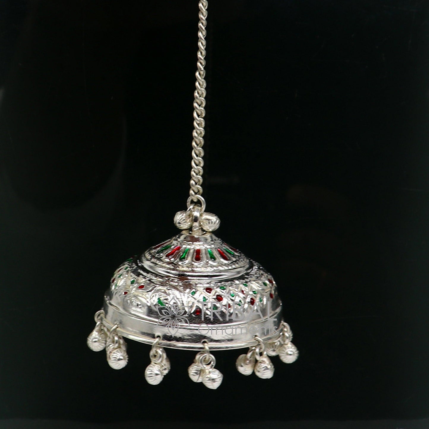 925 sterling Silver chatter/chatar, silver umbrella god temple art, Silver chandelier for temple Puja worshipping utensils su1120 - TRIBAL ORNAMENTS