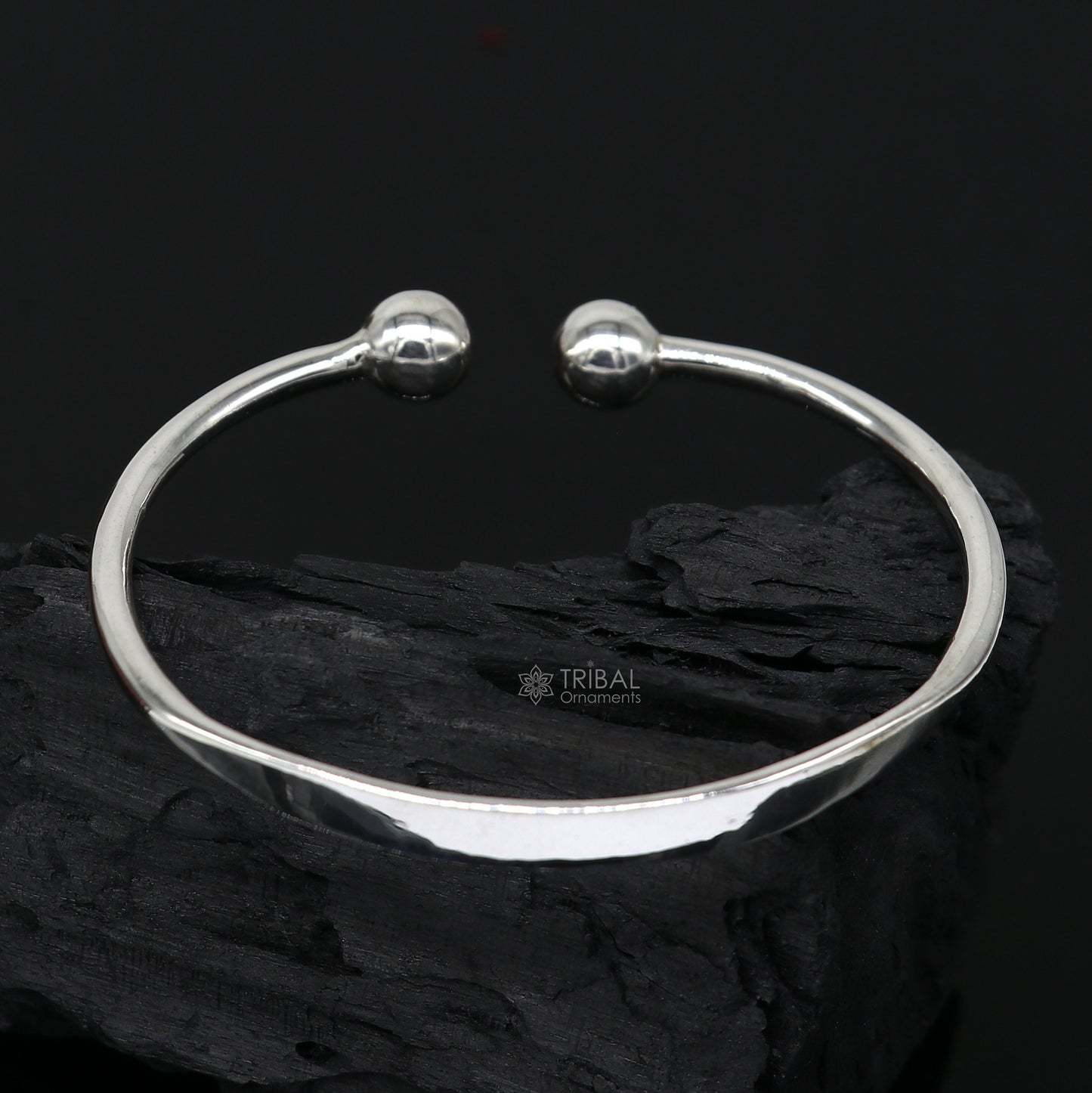 925 sterling silver plain shiny design cuff kada modern trendy fashion kada is a stunning and versatile piece of jewelry cuff159 - TRIBAL ORNAMENTS